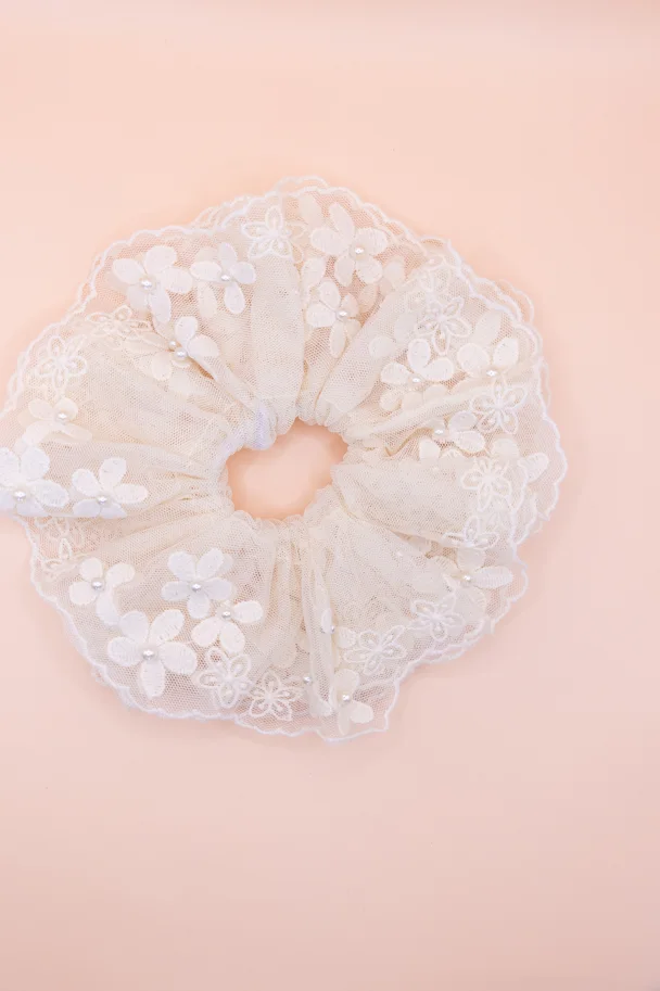 Scrunchie AVELINE PEARL GARDEN