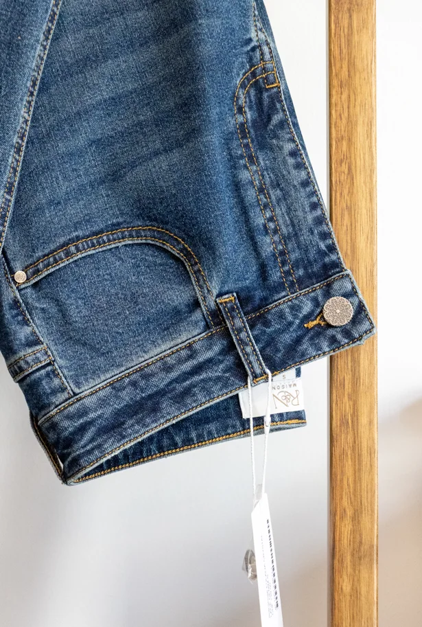 Jeanshose EULALIA CRYSTAL LACE DENIM
