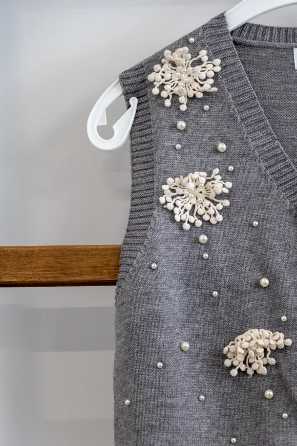 Strickgilet AURELIE FROST PEARL