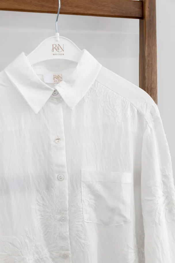 Bluse GENEVIÈVE WHITE BLOSSOM