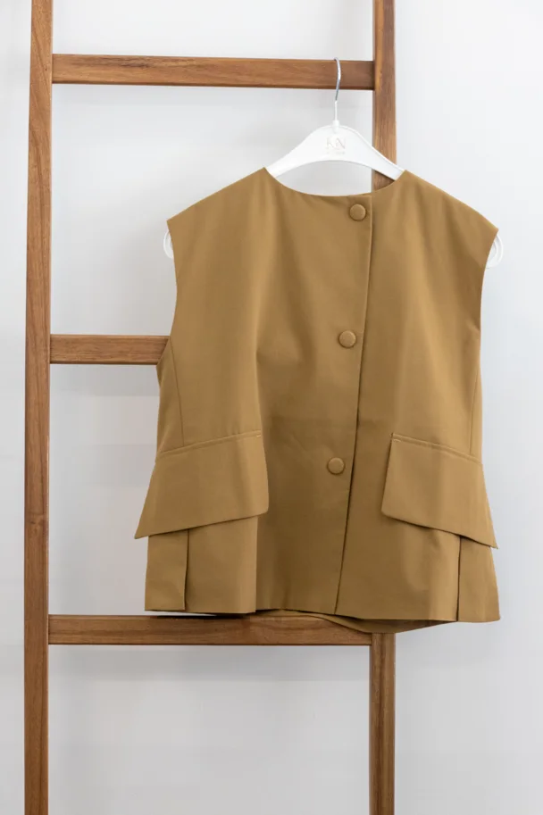 Gilet LUCIENNE CAMEL PRESTIGE