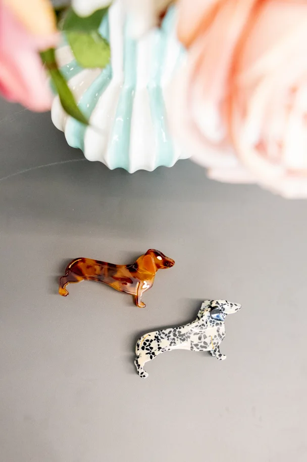 Haarklammer TATIANA AMBER DACHSHUND