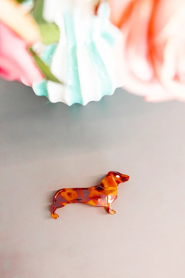 Haarklammer TATIANA AMBER DACHSHUND