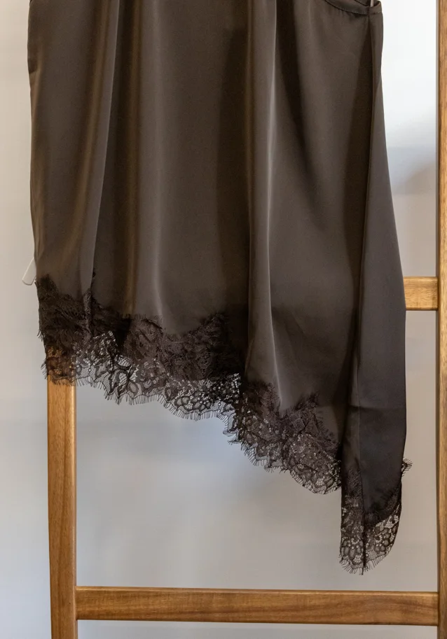 Top BRUNELLA MOCHA LACE